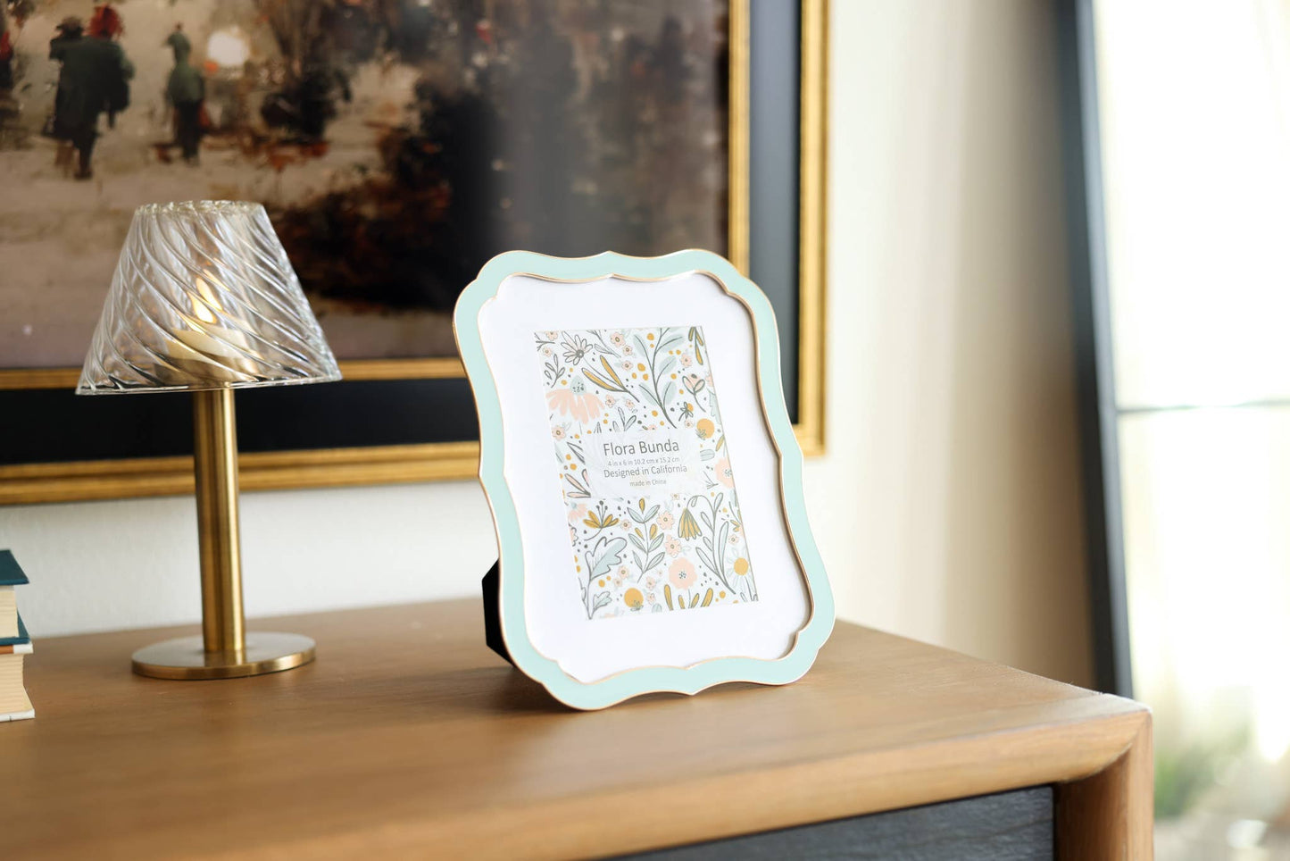 Scalloped Ceramic Picture Frame