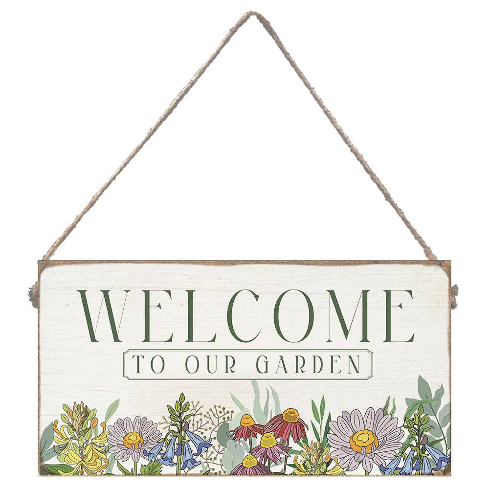 Welcome To Our Garden Twine Sign