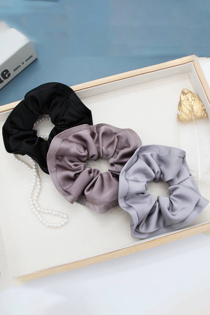 MALIST  SENSE SILK SOLID COLOR SCRUNCHIE_CWAHA0179