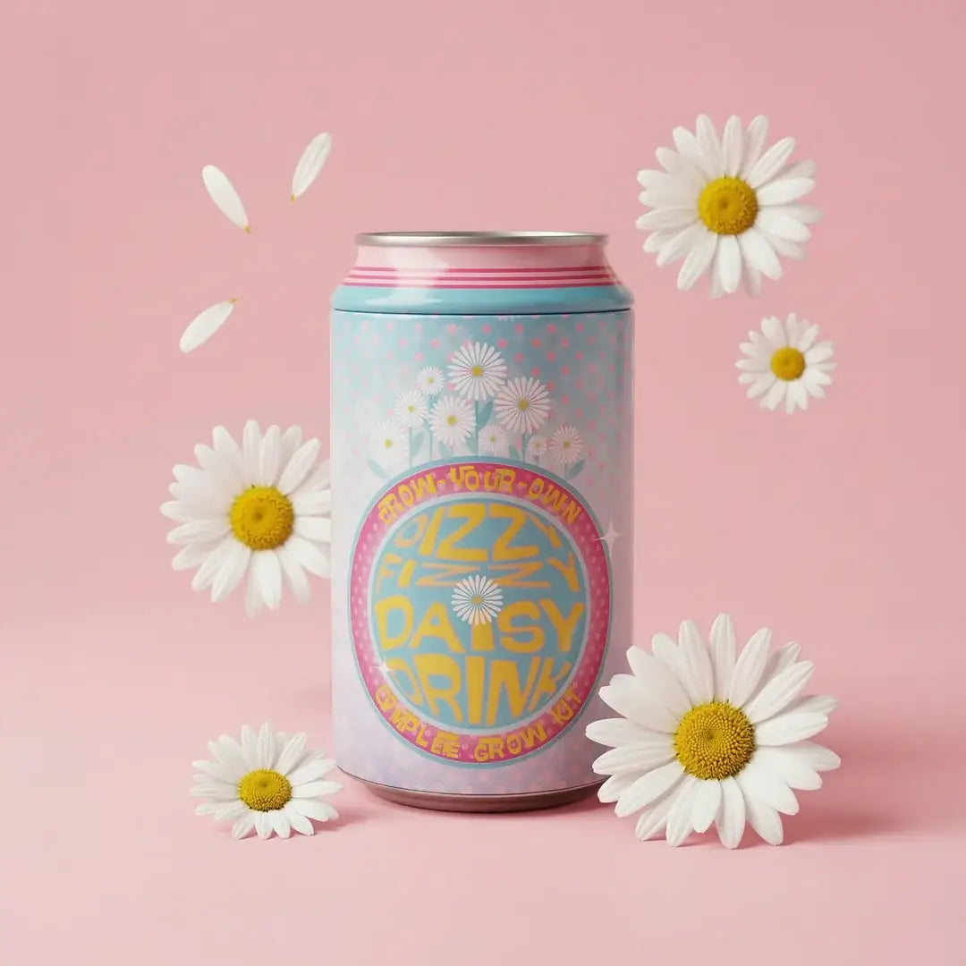 Daisy Grow Kit | Soda Can Planter | Indoor Gardening Kit 
