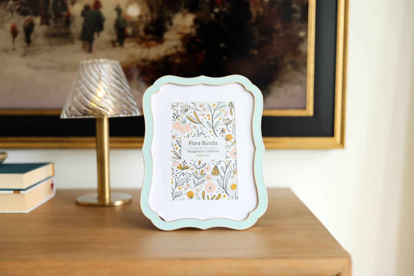Scalloped Ceramic Picture Frame