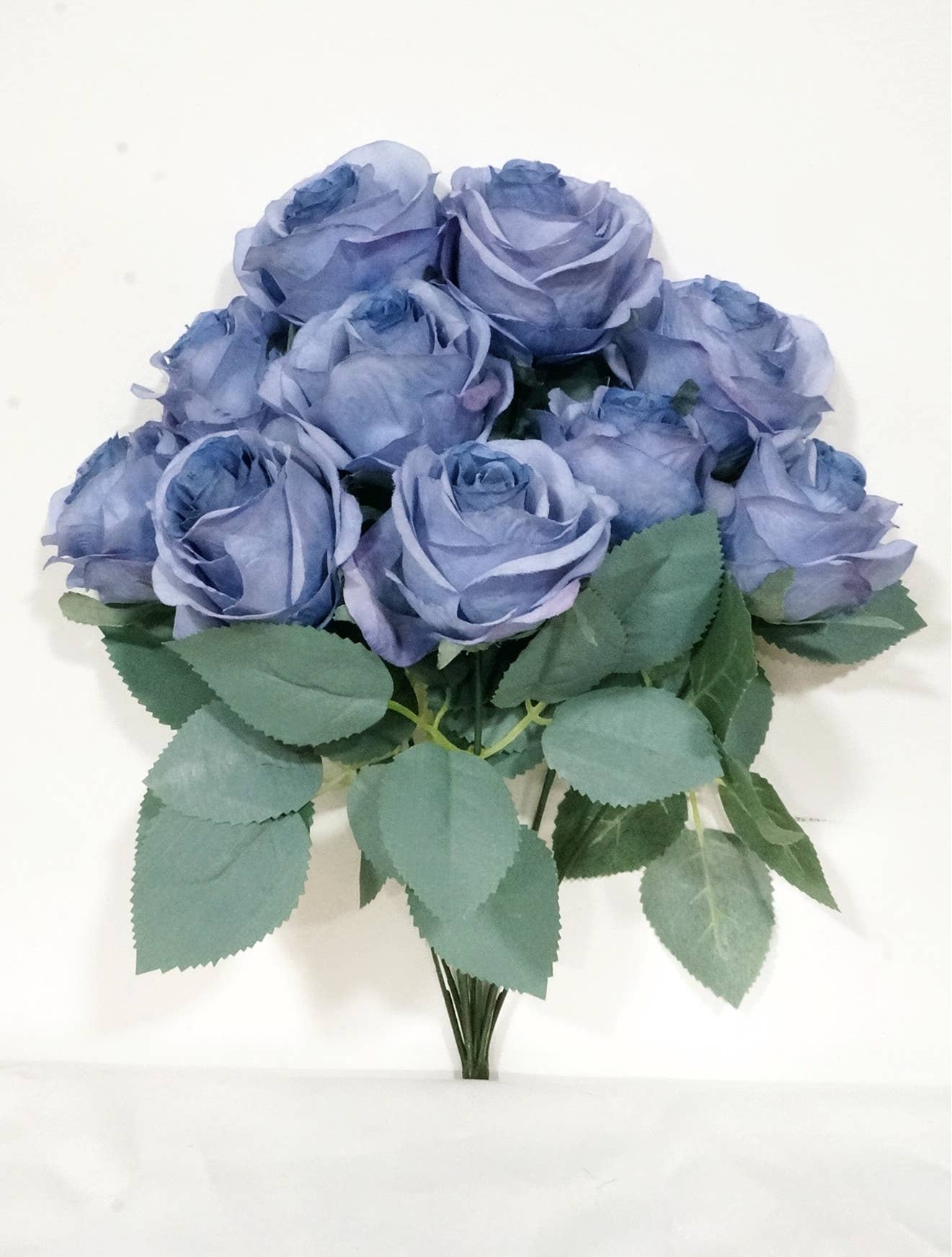 Princess Diana Rose Silk Artificial Flower Bunch, 10 Heads