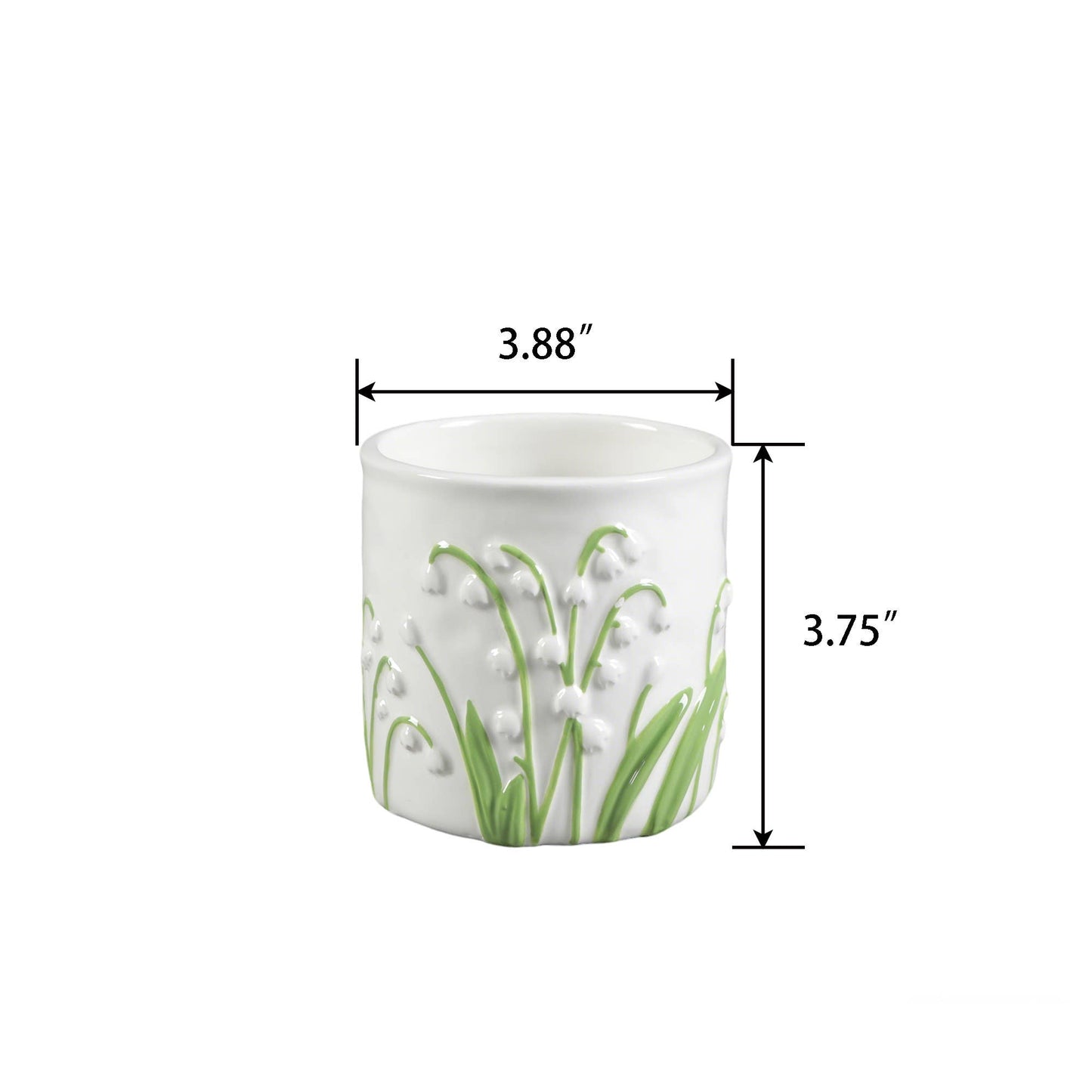 11 oz Lily of the Valley Ceramic Candle – Forest Flowers