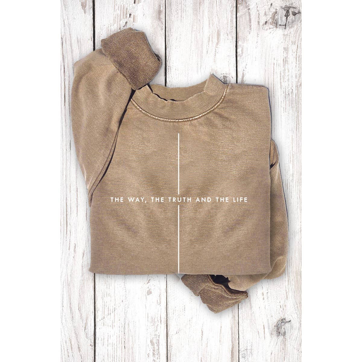 THE WAY THE TRUTH THE LIFE MINERAL GRAPHIC SWEATSHIRTS