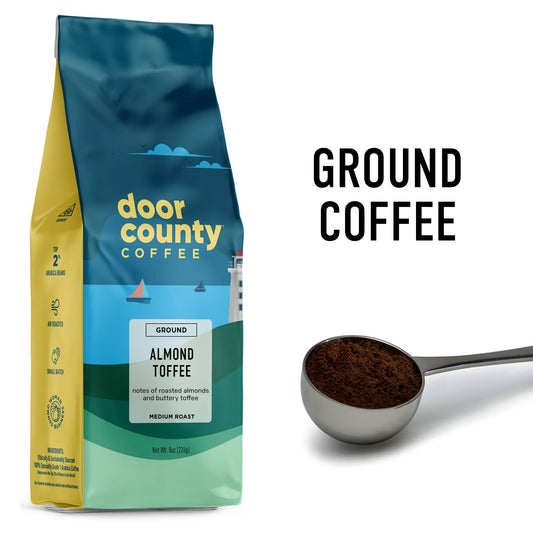 10oz Almond Toffee GROUND Flavored Coffee Medium Roast