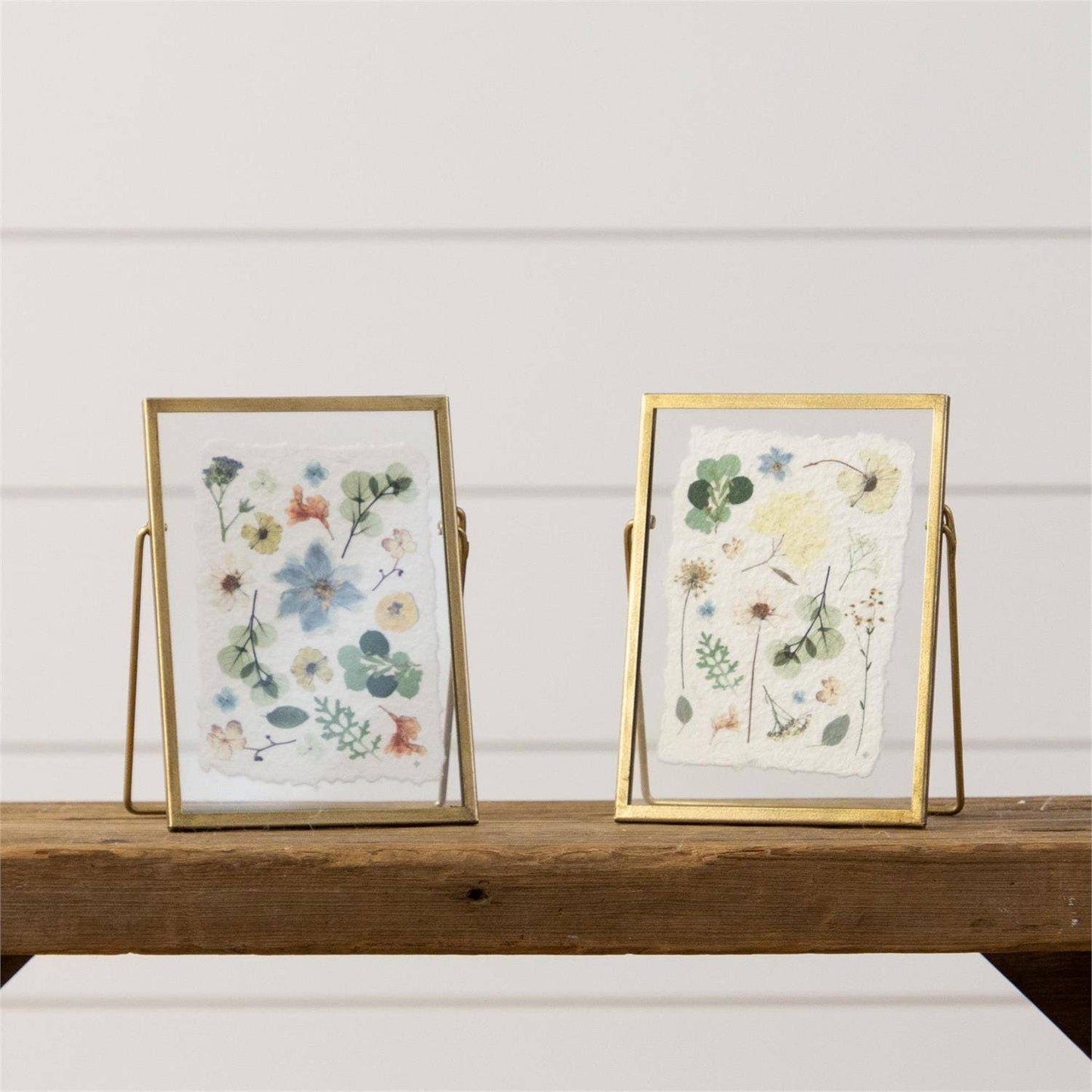 Gold Frames - Pressed Flower Print (Pk/02 Ast)