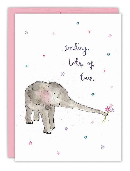 Elephant Lots Of Love Valentine's Day Card