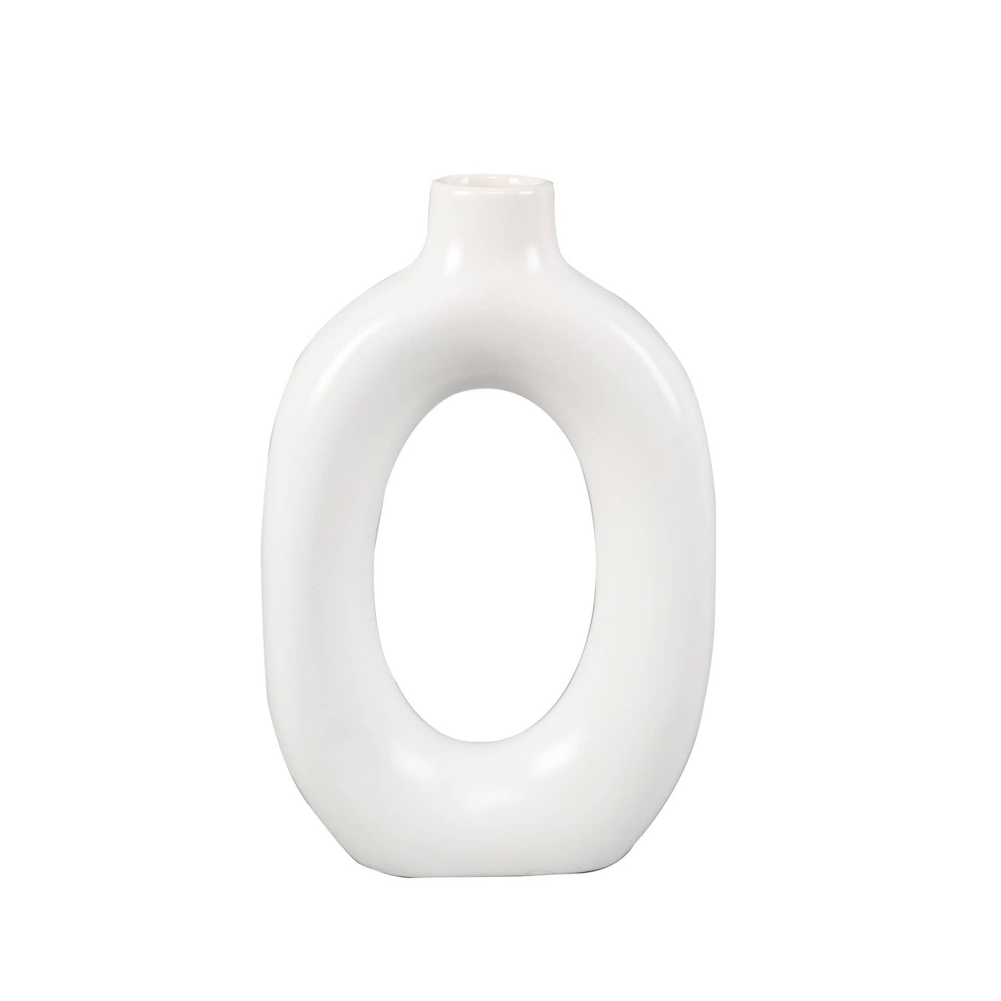 8" Circular Ceramic Vase