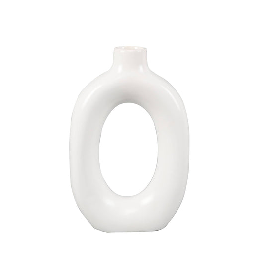 8" Circular Ceramic Vase