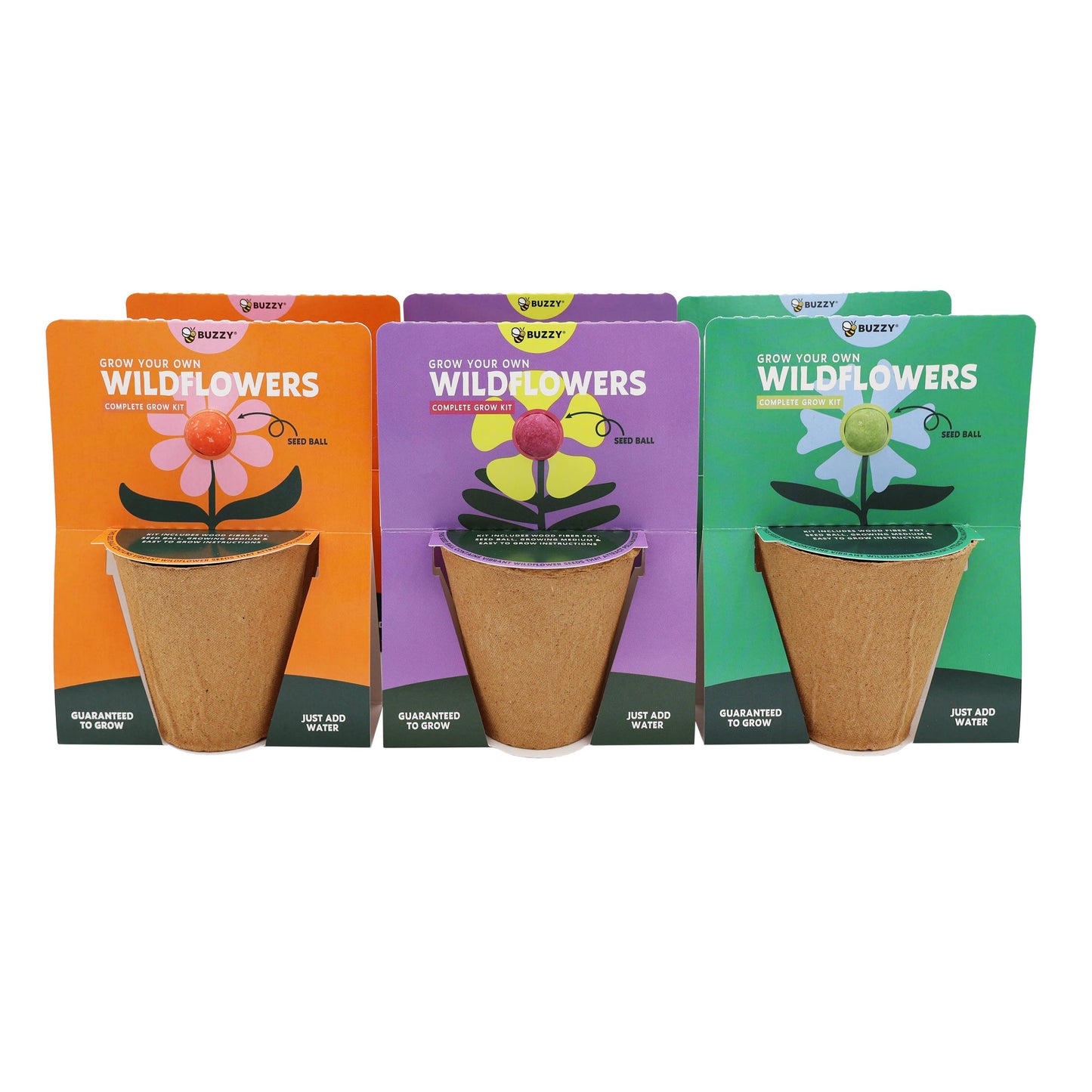 Wildflower Seed Ball Cups 6pk | Pollinator Mix | Bee Garden