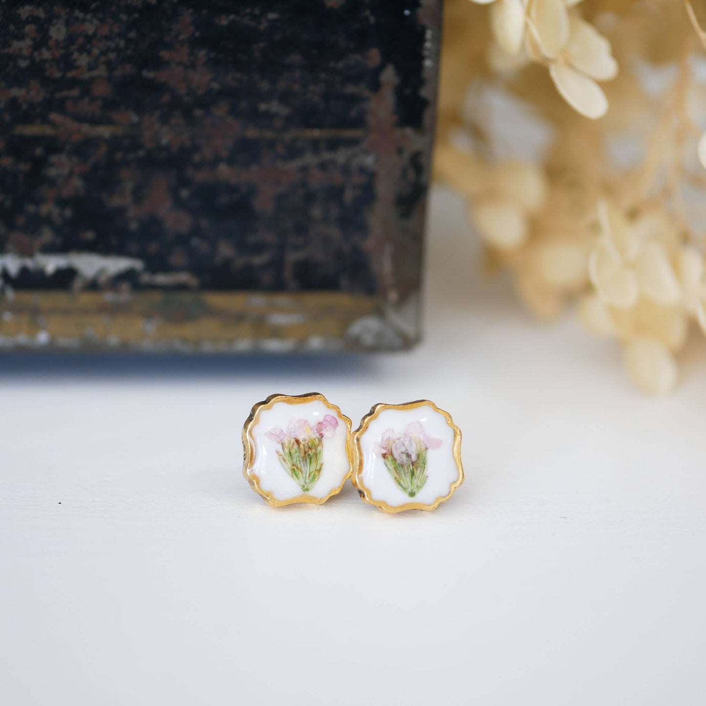 Heirloom Square Studs