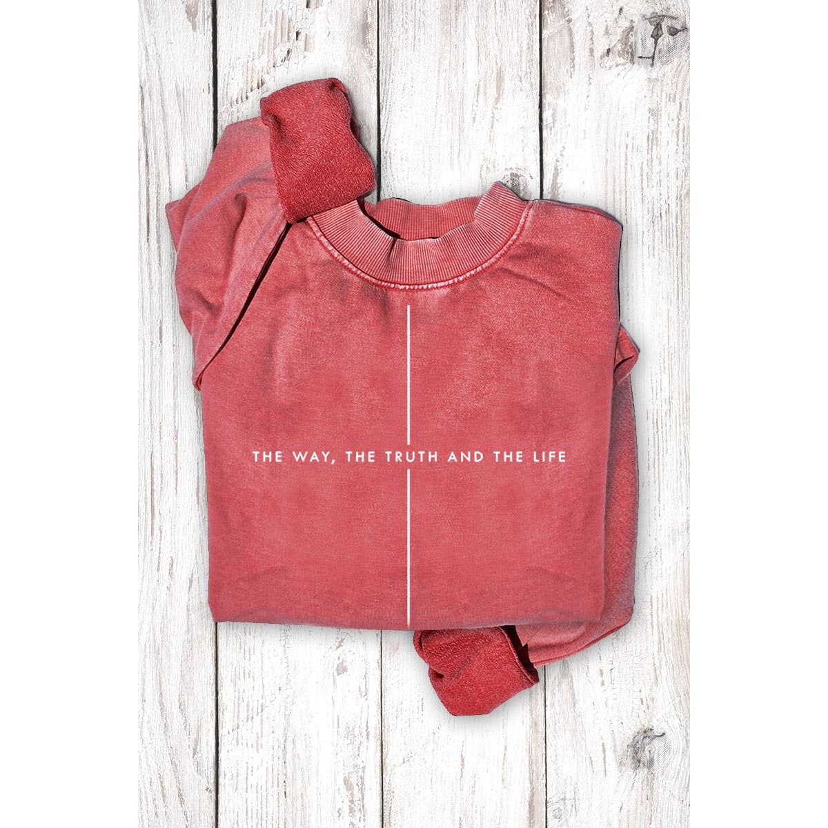 THE WAY THE TRUTH THE LIFE MINERAL GRAPHIC SWEATSHIRTS