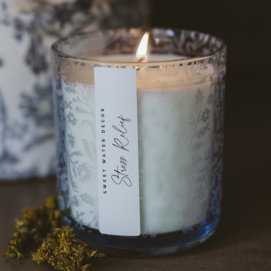 *NEW* Stress Relief 12 oz Soy Candle - Home Decor and Gifts