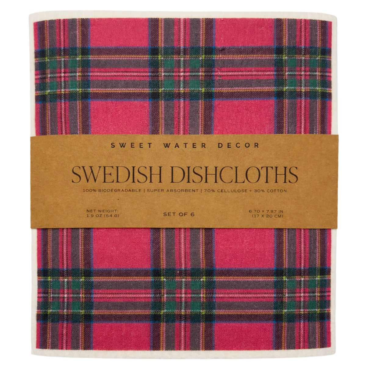 *NEW* Holiday Pattern Swedish Dishcloths, Set of 6