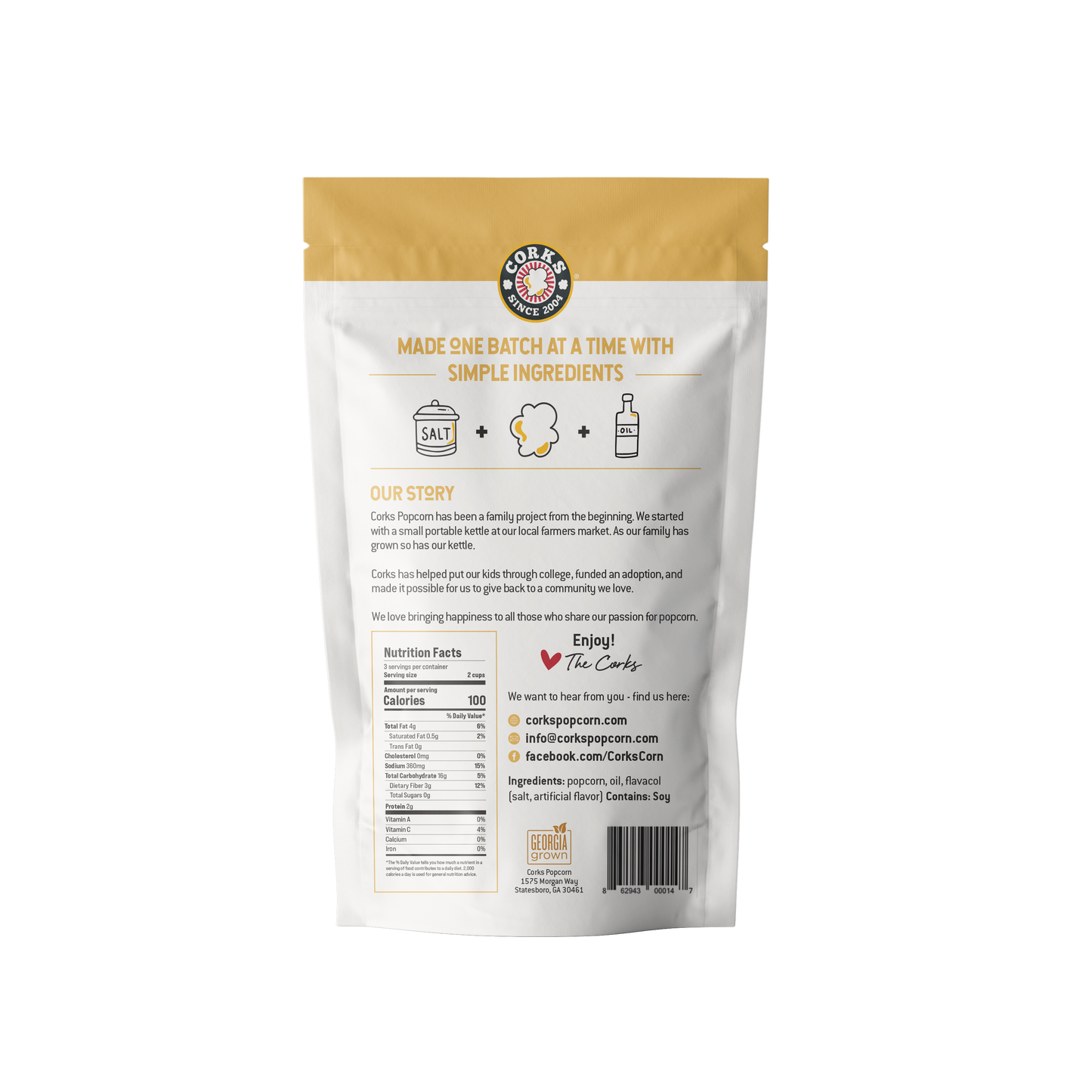 Simply Salted Popcorn - 2.8 Oz