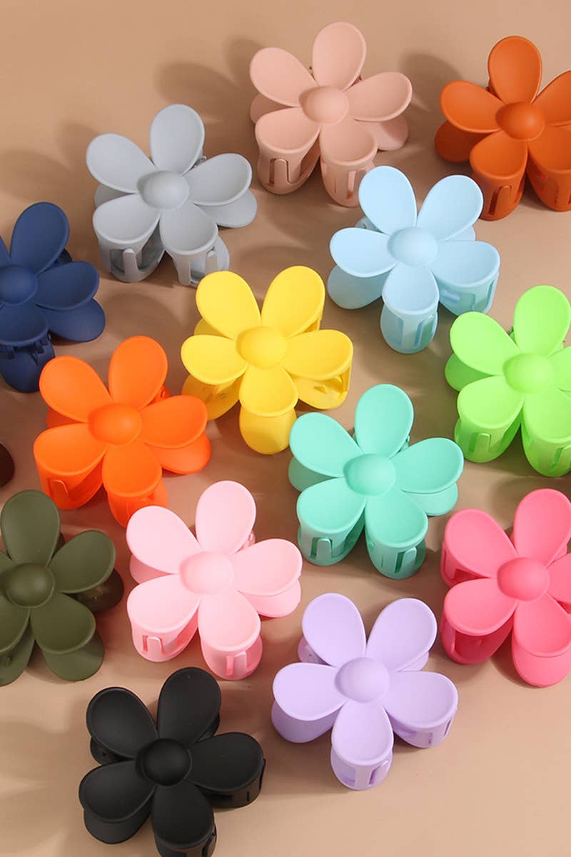 MATTE CUTE FLOWER HAIR CLAW CLIP_CWAHA0089