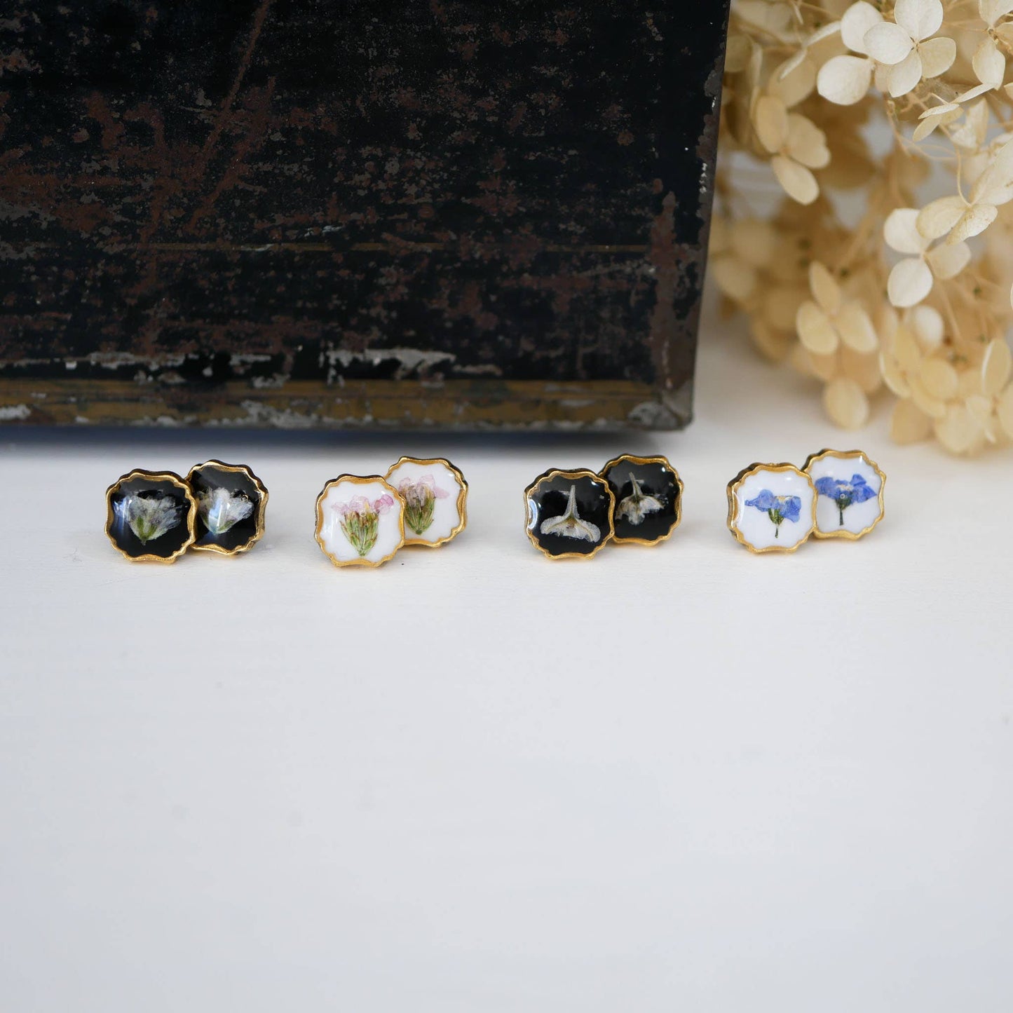 Heirloom Square Studs