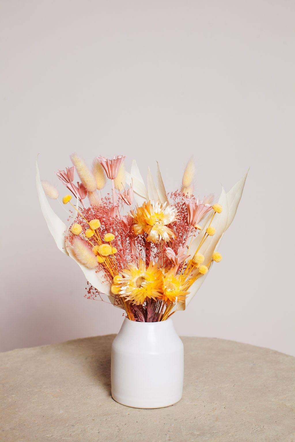 Peach & Cream Dried Flower Mini Bouquet