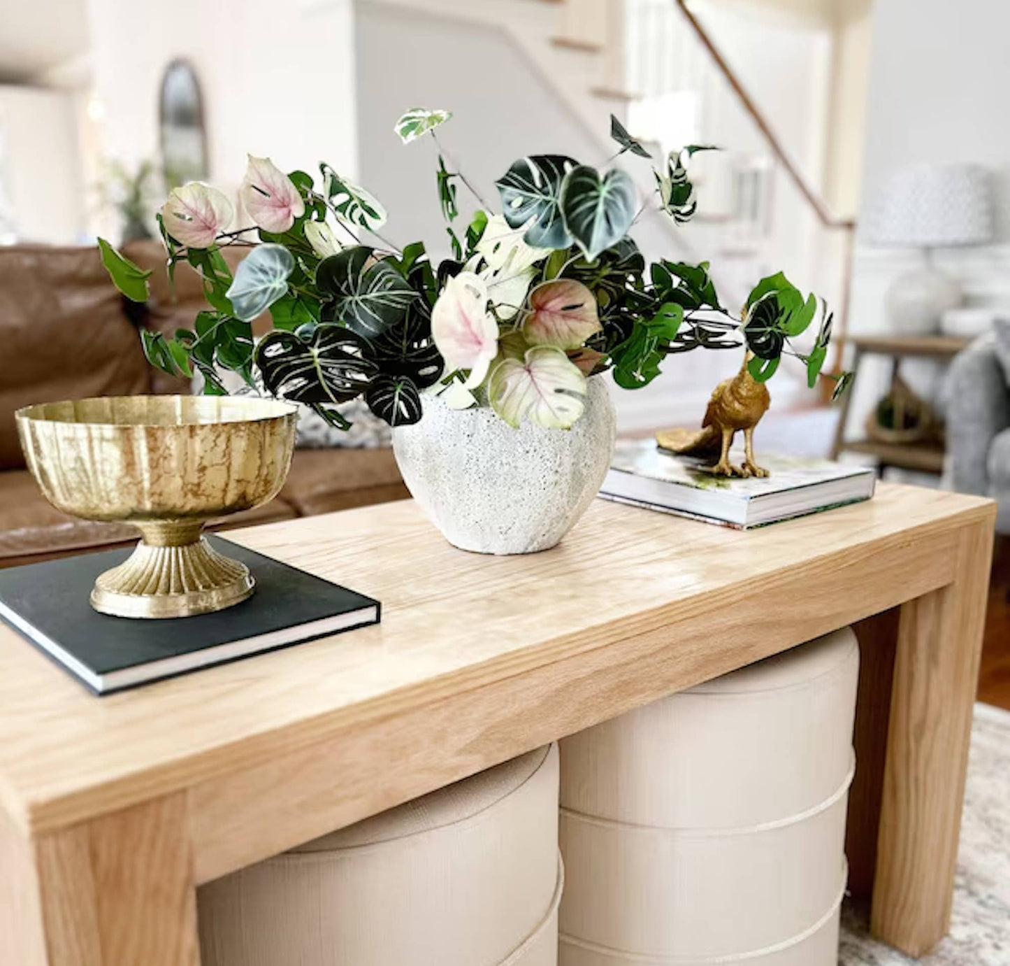 Designer’s Favorite – 27" Soft-Touch Faux Monstera Spray
