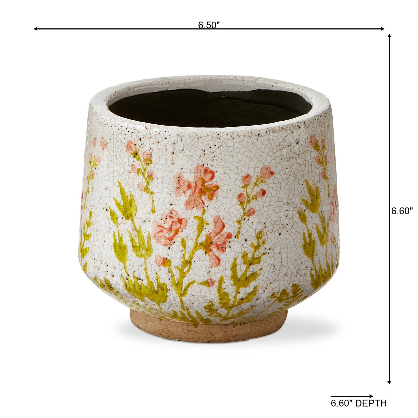 Wild Flower Footed Planter Medium Multi Terracotta Spring