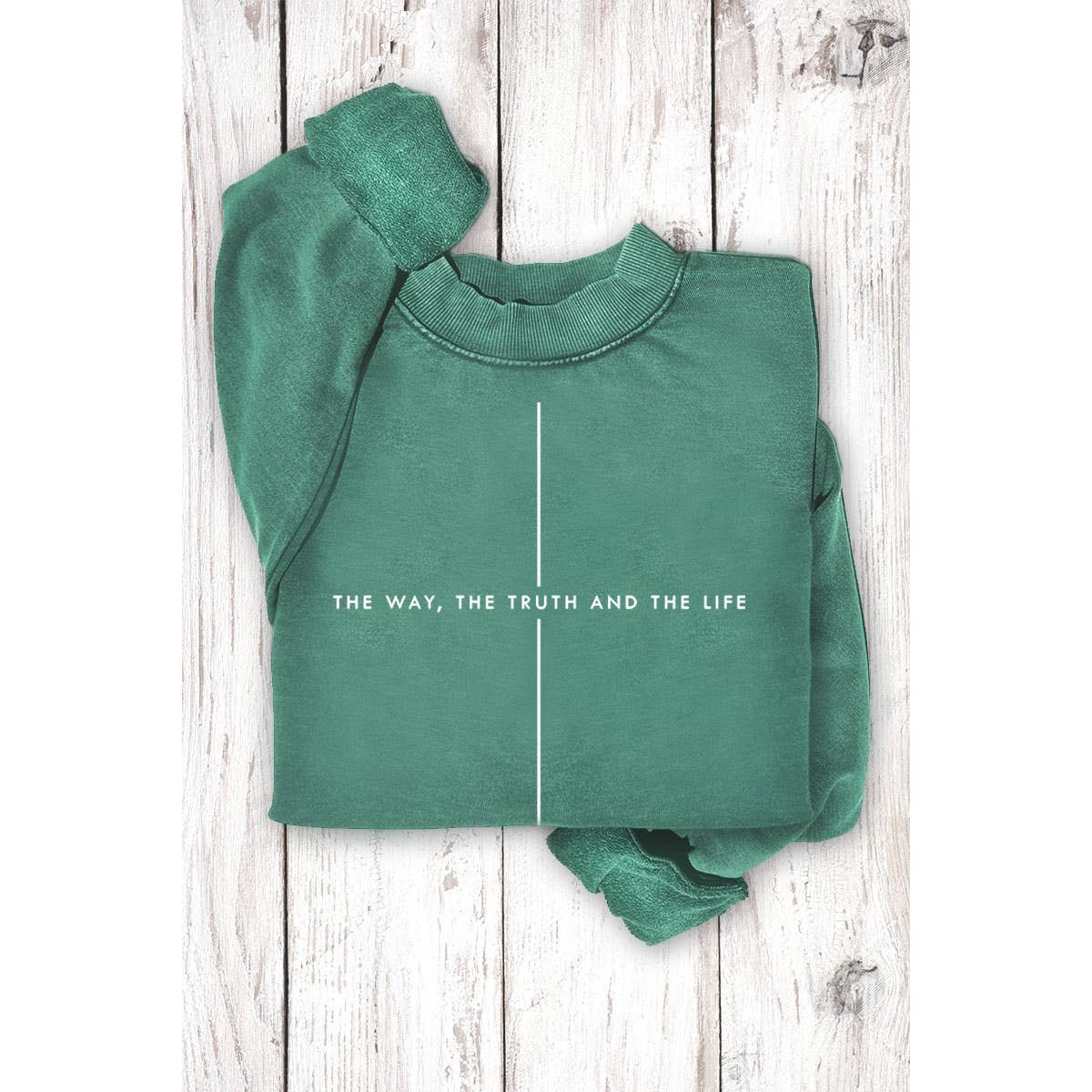 THE WAY THE TRUTH THE LIFE MINERAL GRAPHIC SWEATSHIRTS