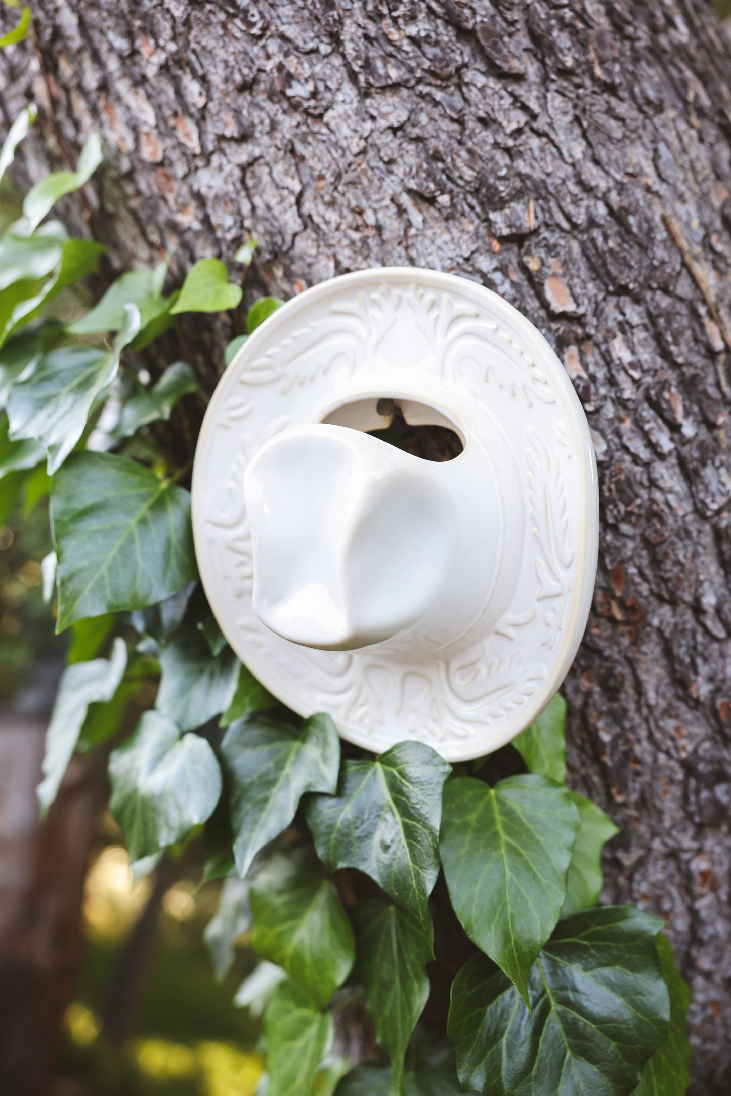 Ceramic Cowboy Hat Hanging Vase 8"