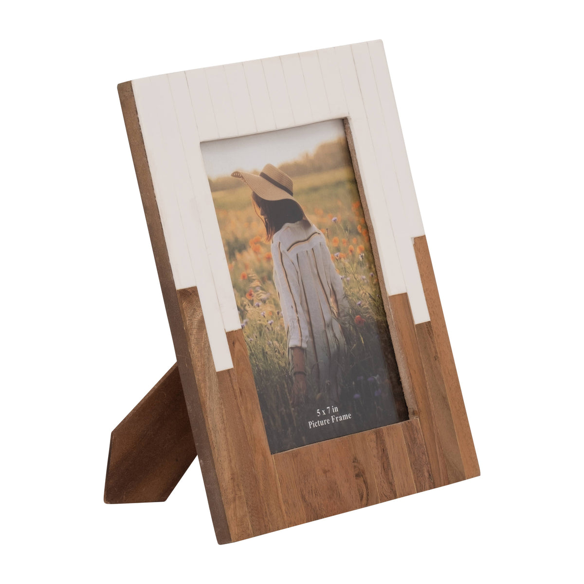 Resin 2-Toned Picture Frame - Natural/White, 5x7 in.