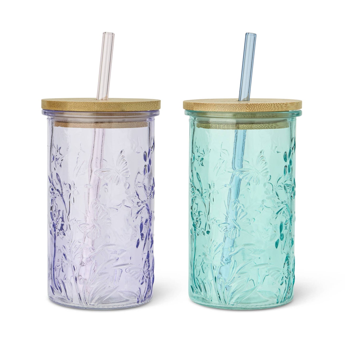2pk 16oz Floral Embossed Tumbler - SKB/LLL