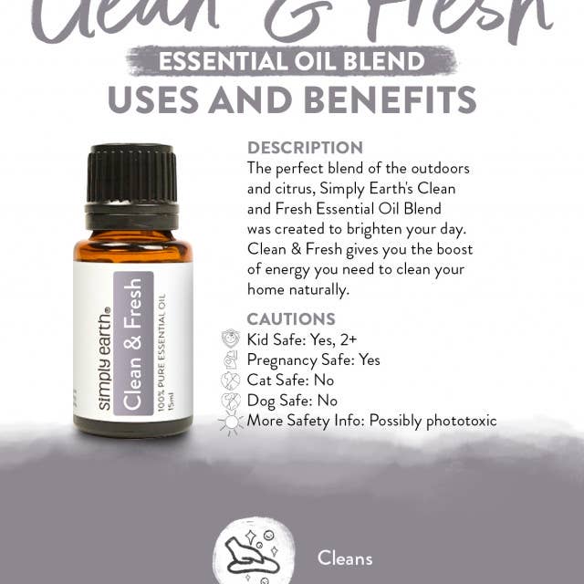 Clean & Fresh Essential Oil Blend 15ml