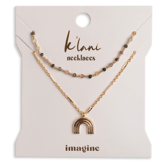 "Imagine" Necklaces-NEW Gold Rainbow