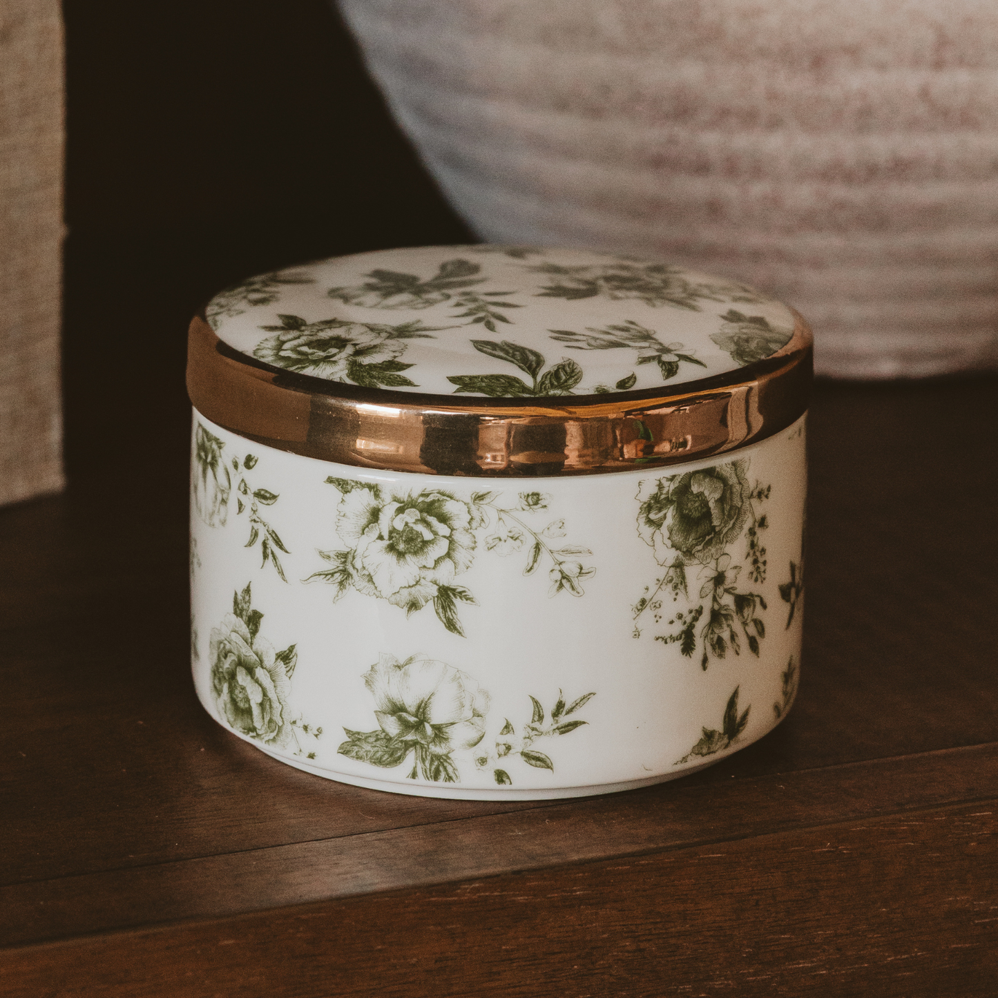 *NEW* Green Delft Trinket Dish with Lid - Home Decor & Gifts