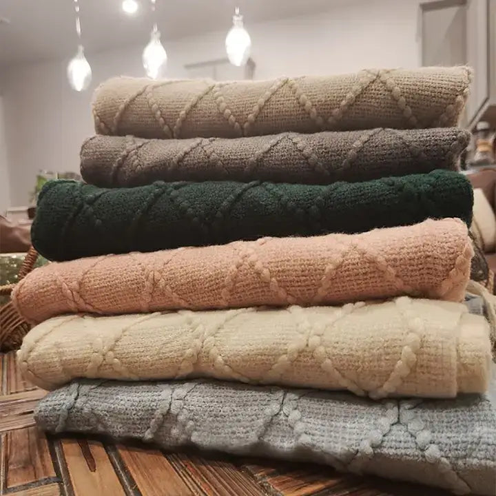 Weave Knit 50x60 Inch Throw Blanket