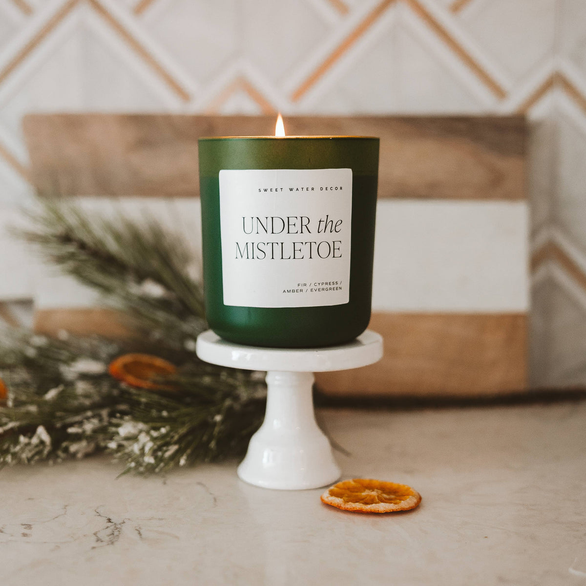 Under the Mistletoe 15 oz Soy Matte Candle- Christmas Decor