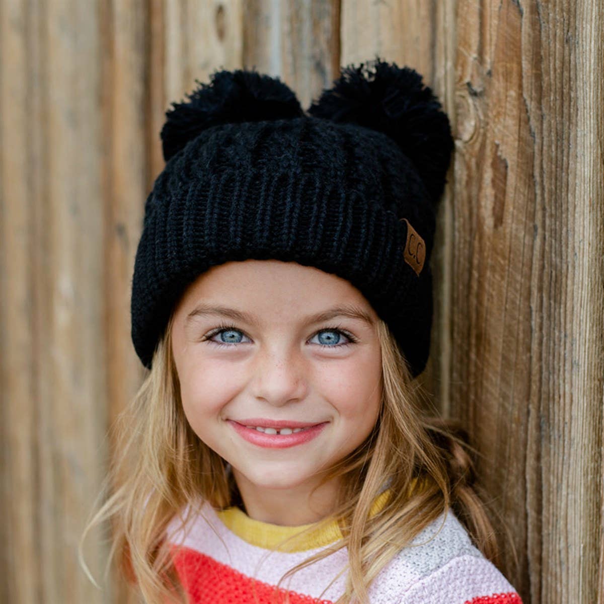 CC Kids Double Pom Beanie KIDS-24 HAT-60