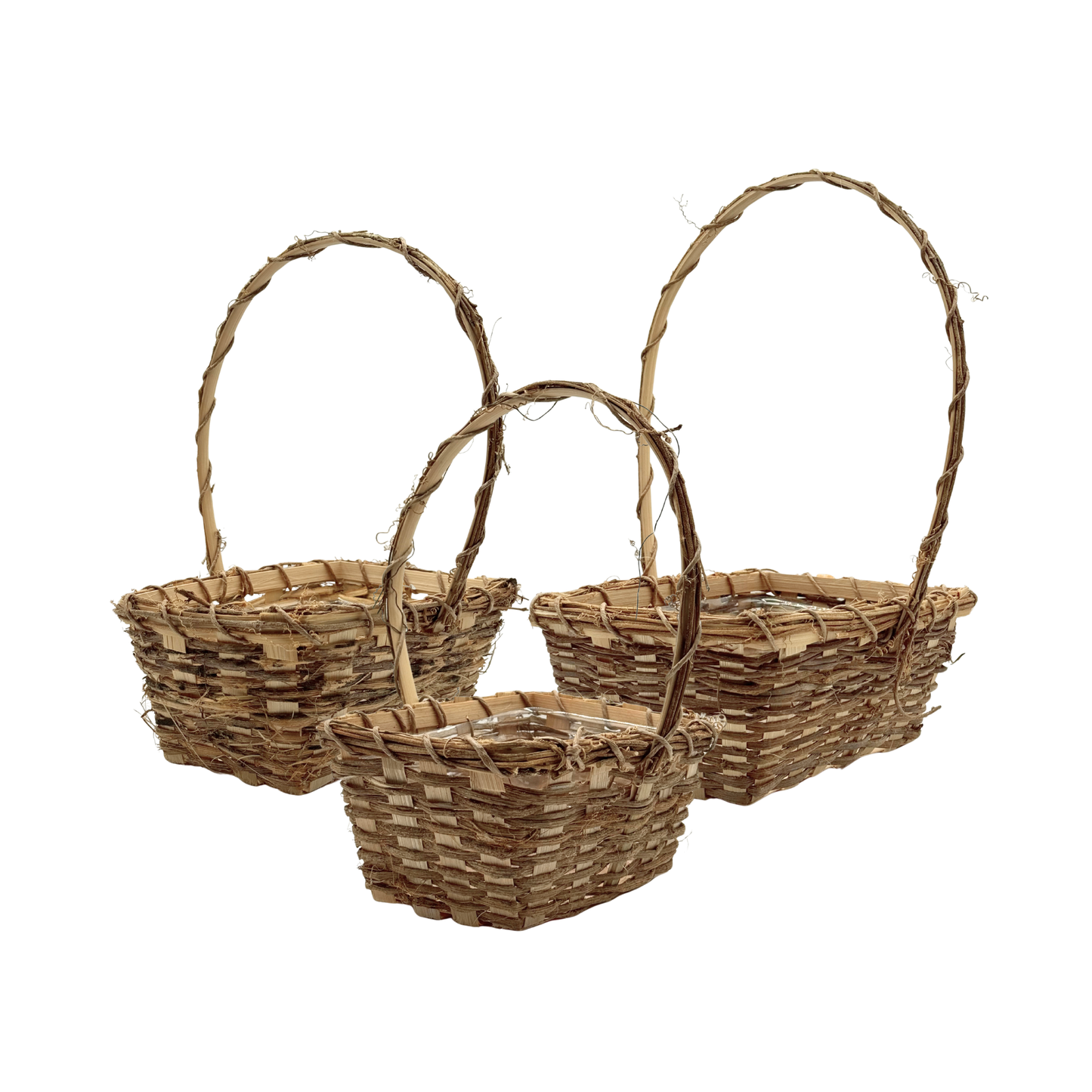 9.5"D Mixed Vine Rattan Baskets - Assorted