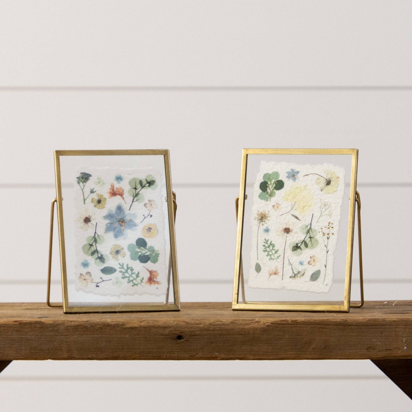 Gold Frames - Pressed Flower Print (Pk/02 Ast)