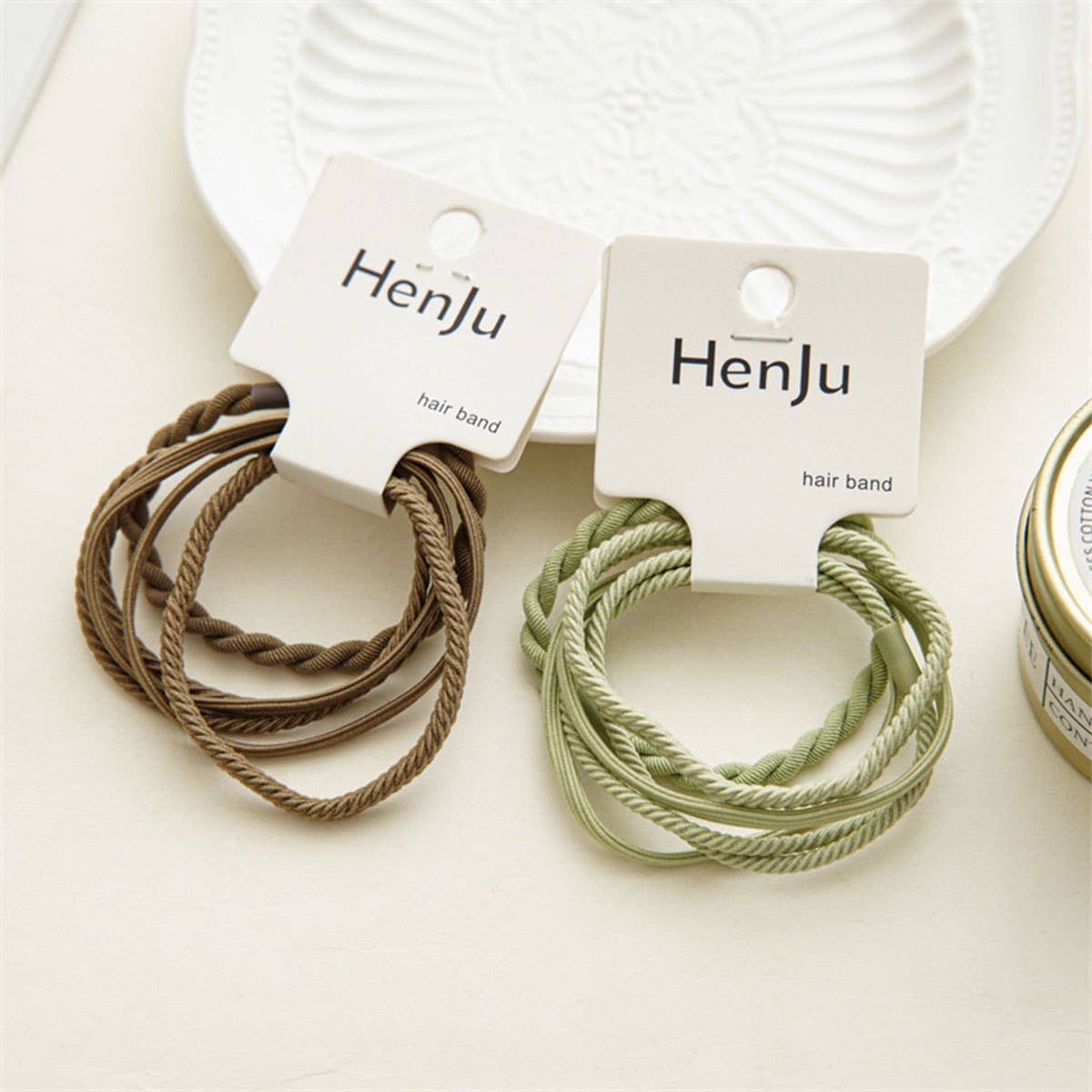 4PCS/SET SUPER STRETCHY ELASTIC SIMPLE HAIR TIES_CWAHA0334