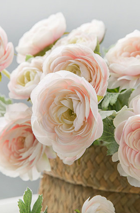 16'' Silk Ranunculus Single Spray Flowers, Spring Ranunculus