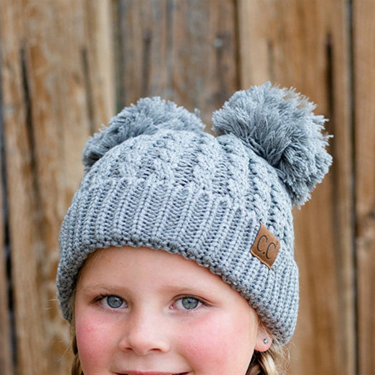 CC Kids Double Pom Beanie KIDS-24 HAT-60