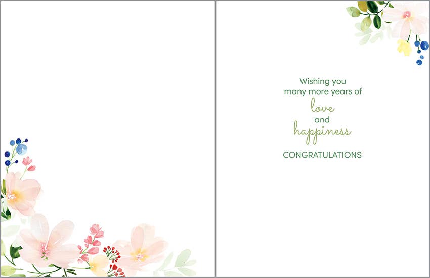 25th Anniversary Greeting Card - Anniversary Garden
