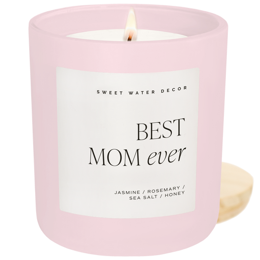 *NEW* Best Mom Ever 15 oz Soy Candle, Matte Jar - Gifts