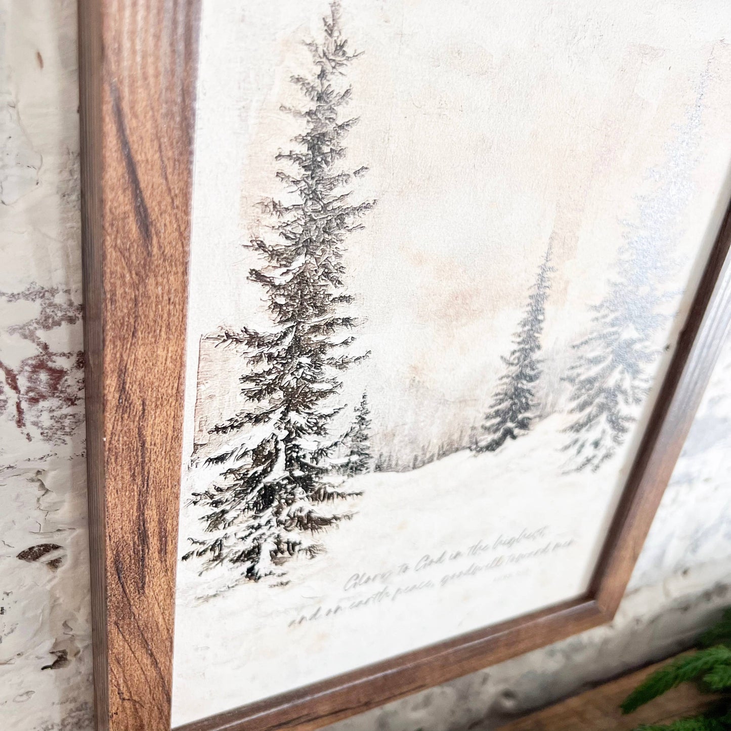 Luke 2:14 Glory to God Christmas Wood Sign