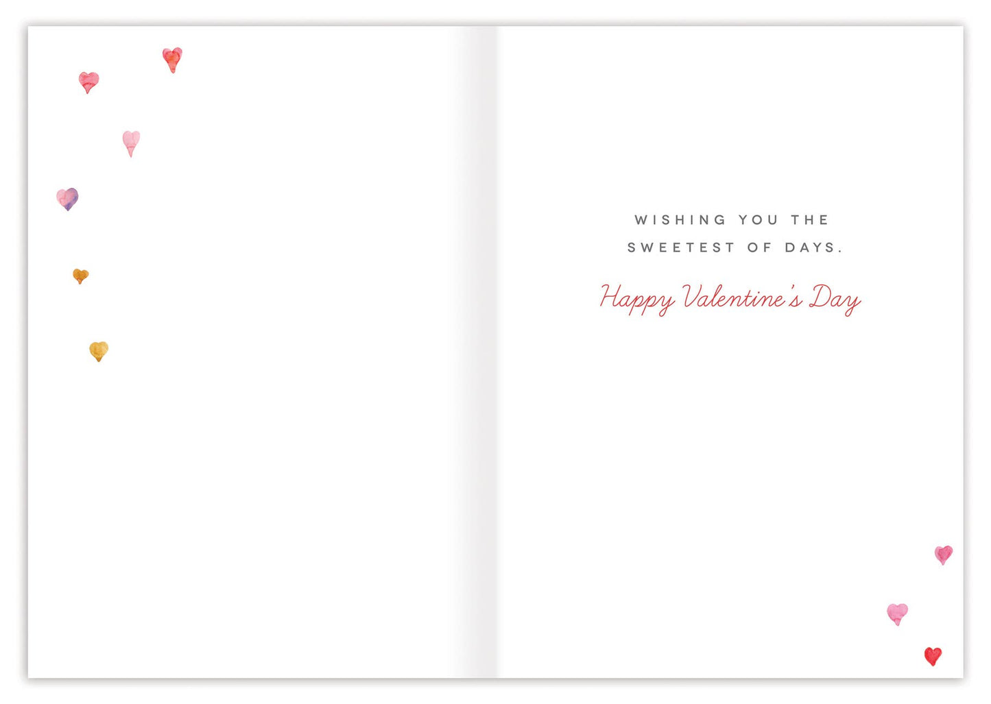 Watercolor Hearts Valentine's Day Card