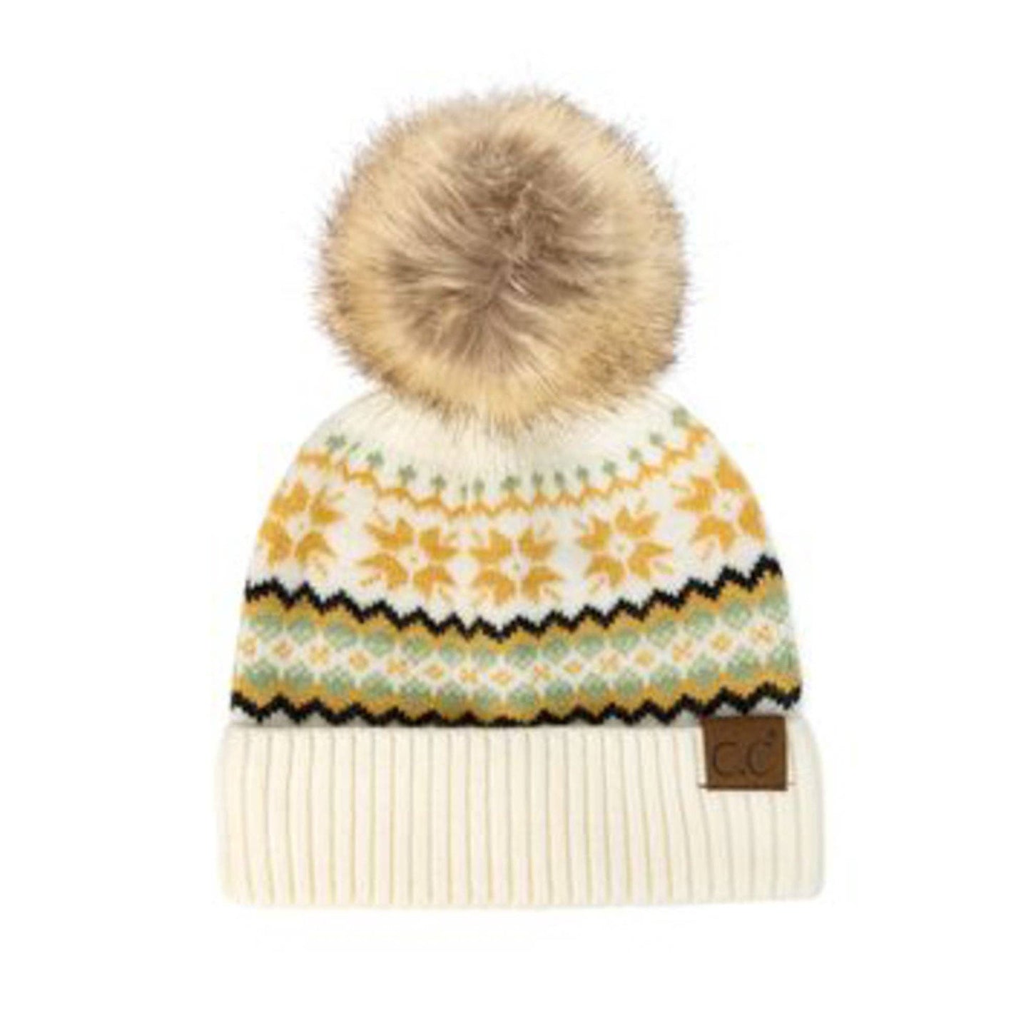 CC Nordic Fair Isle Beanie ( HAT-4029 )