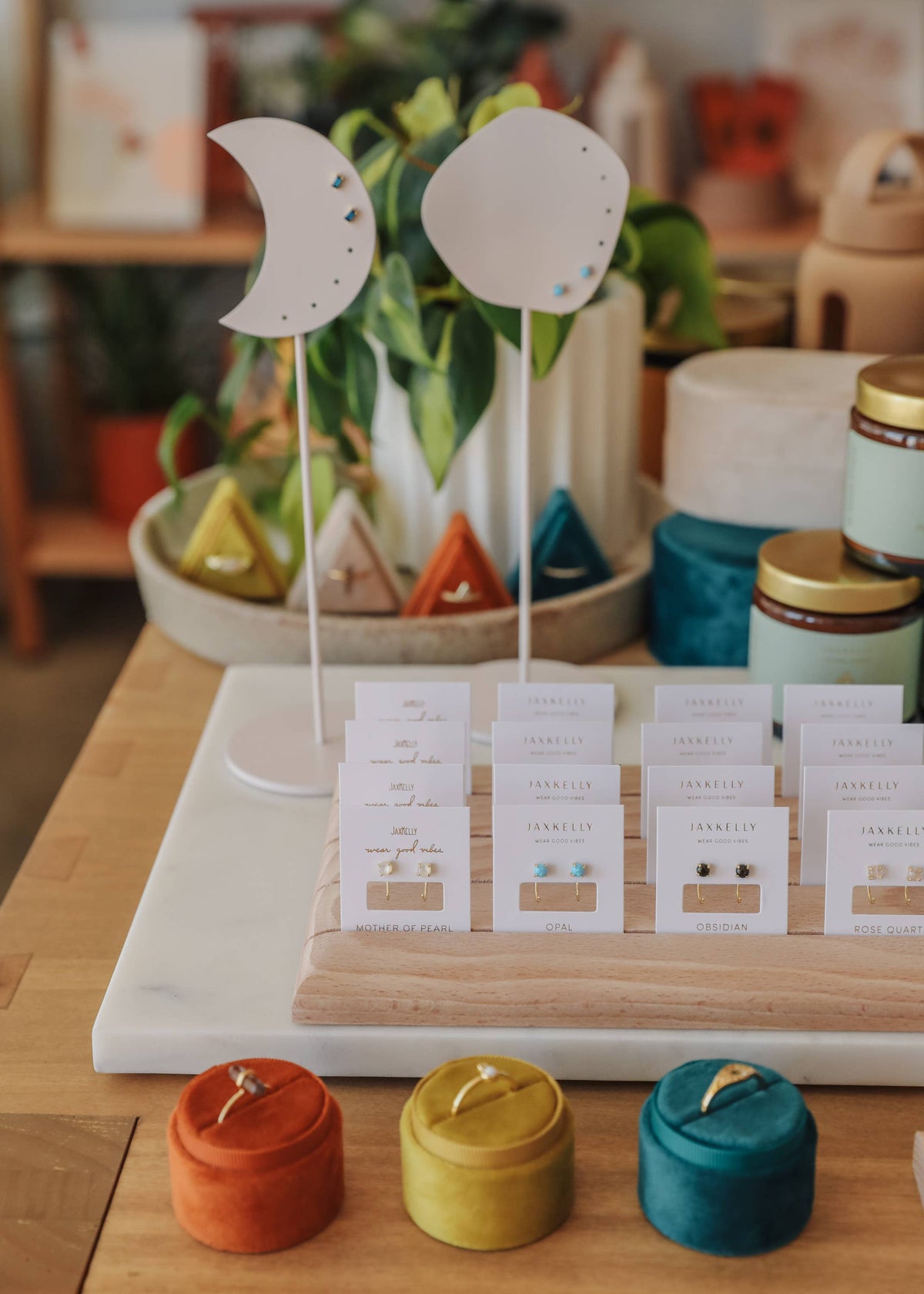 Wooden Earring Horizontal Display Board