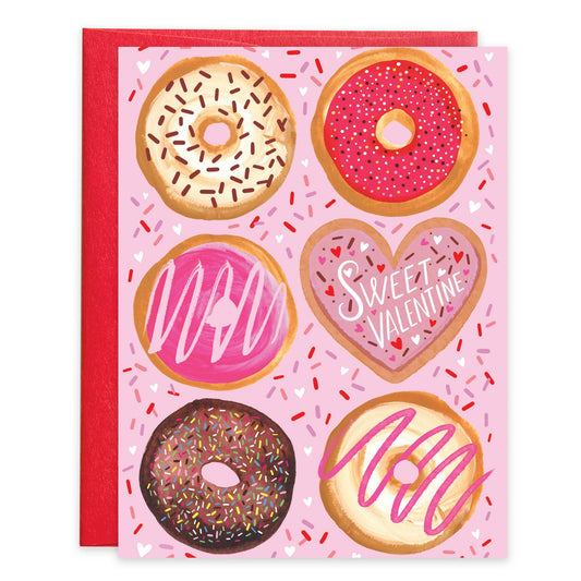 Valentine Greeting Card - Donuts