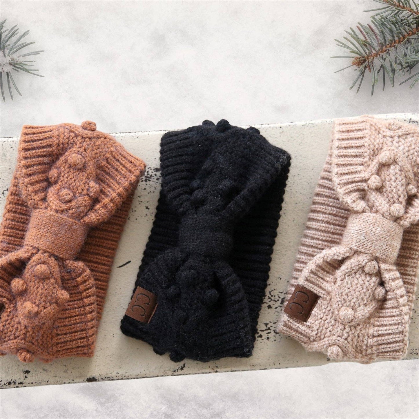 CC Crafted Pom Detail Head Wrap ( HW-3836 )