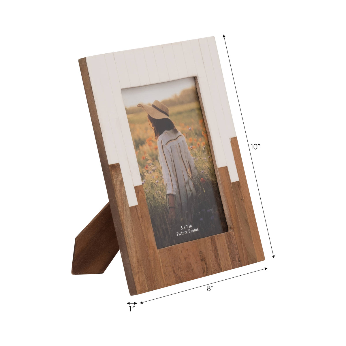 Resin 2-Toned Picture Frame - Natural/White, 5x7 in.