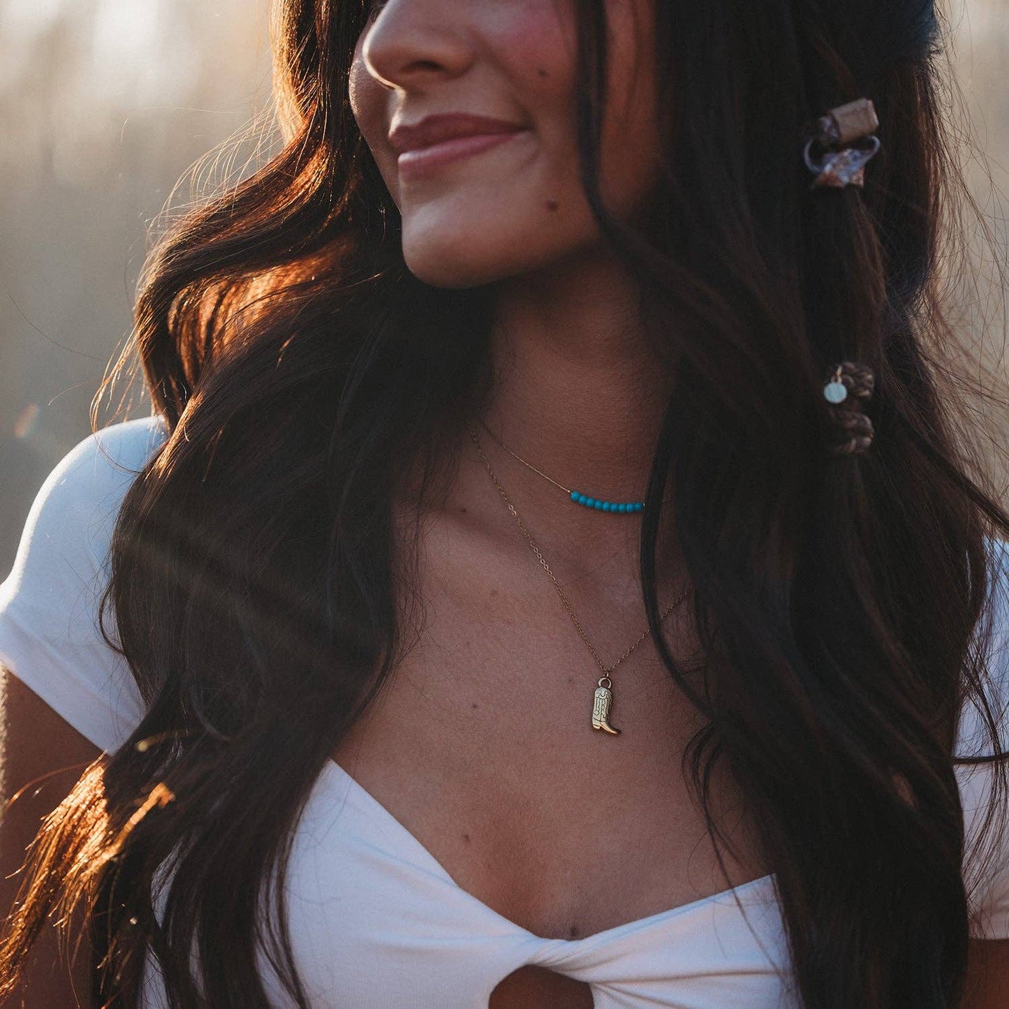 "Stride" Necklace-NEW Turquoise Boot