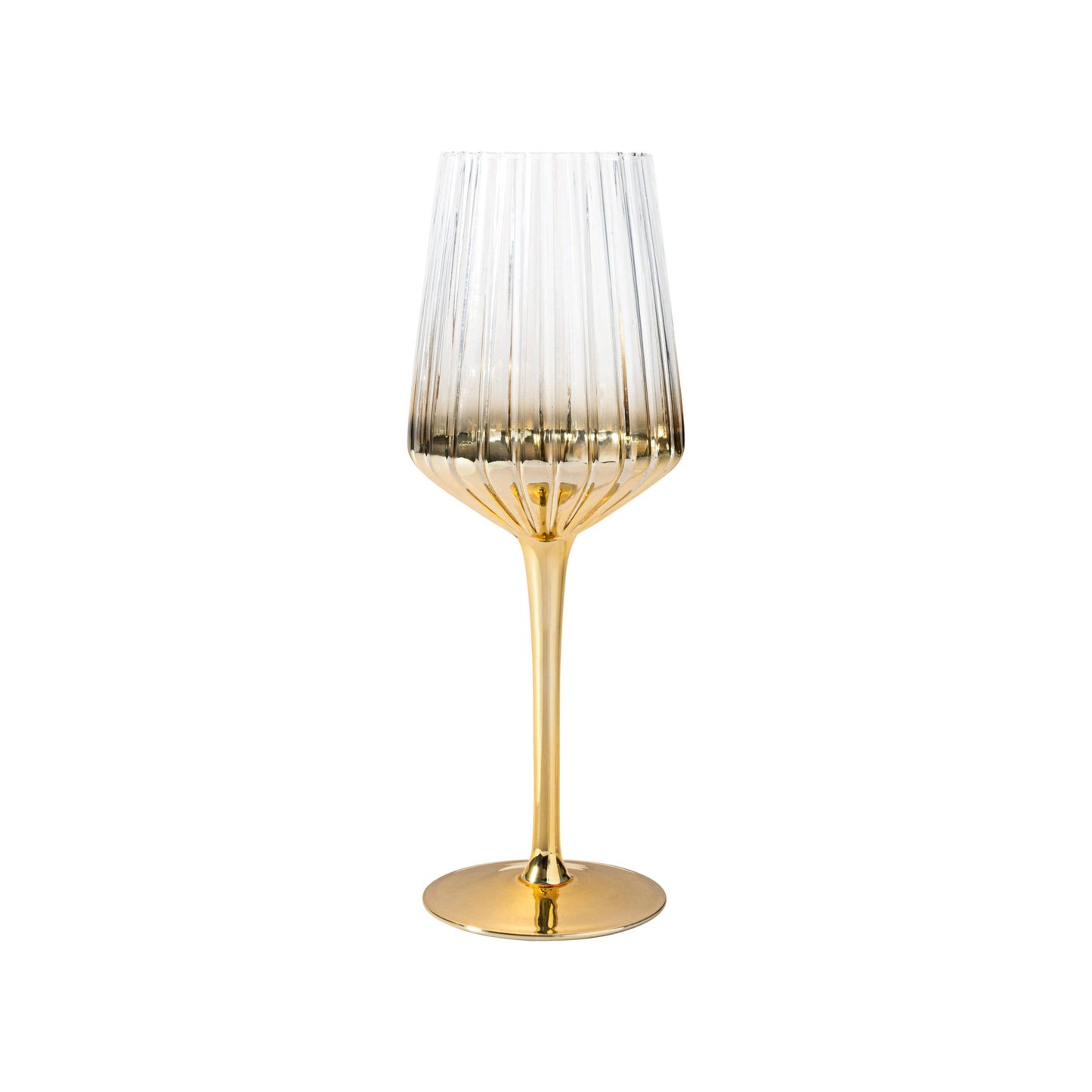 Vikko Decor- Elegant, Gold, Wine Glass, 16 Oz